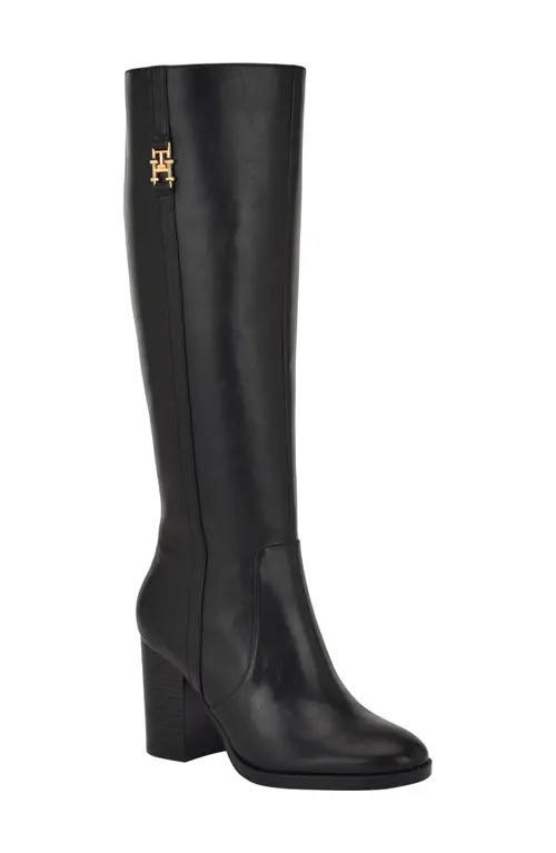 Tommy Hilfiger Ursy Knee High Boot in Black at Nordstrom, Size 8.5 | Nordstrom