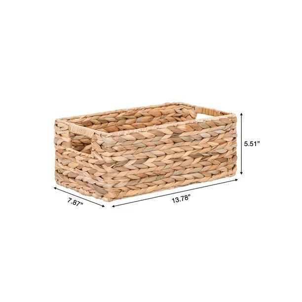 Better Homes & Gardens Woven Natural Water Hyacinth Organizational Basket Set of 3 | Walmart (US)