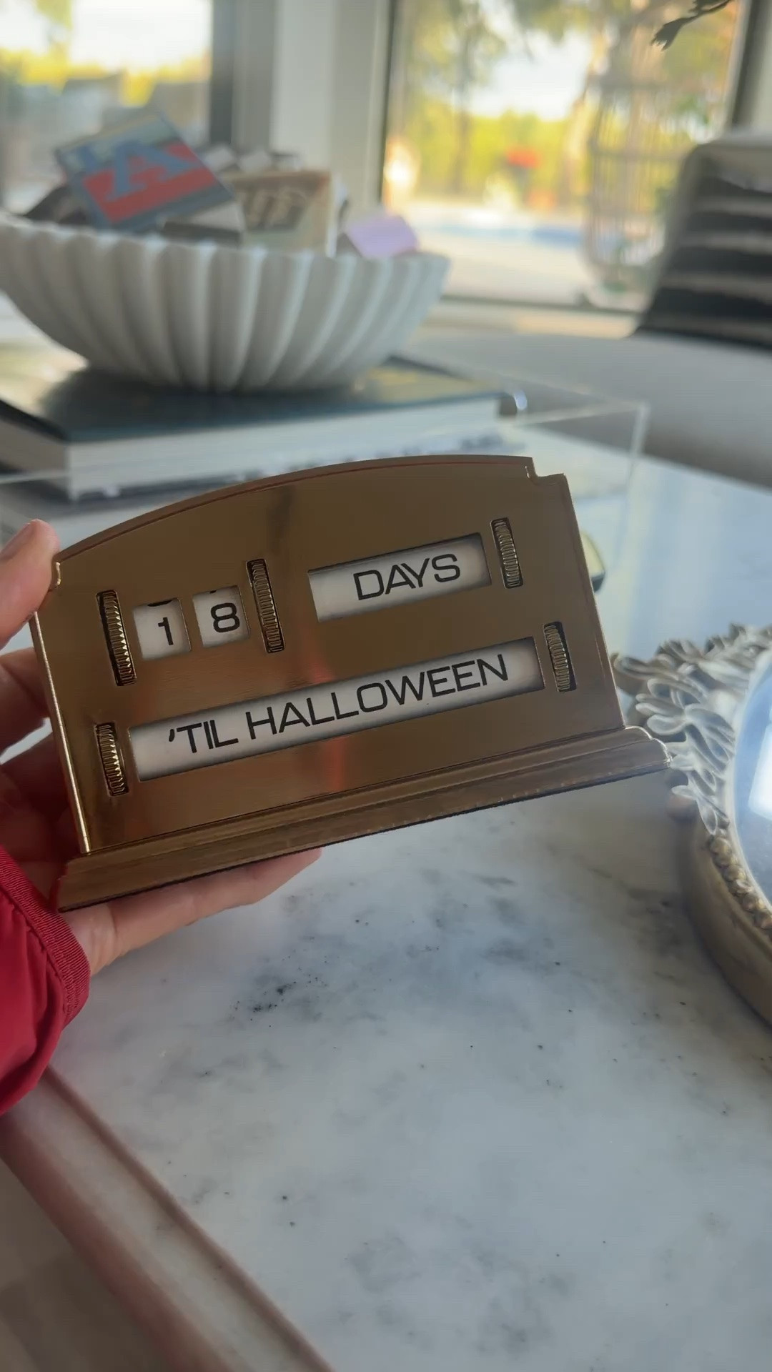 Count down advent calendar brass
