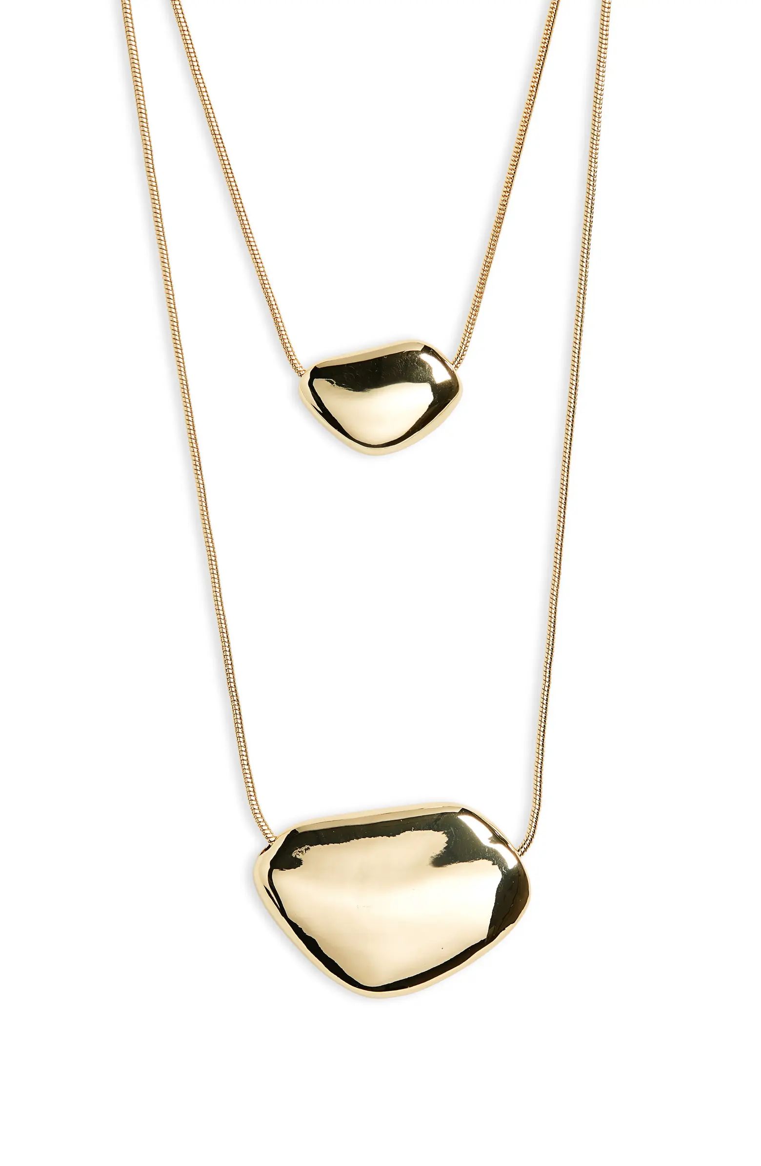 Layered Pebble Pendant Necklace | Nordstrom