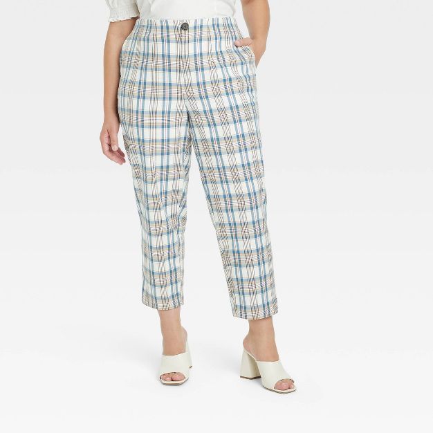 Women's Plus Size High-Rise Taper Ankle Pants - Ava & Viv™ | Target