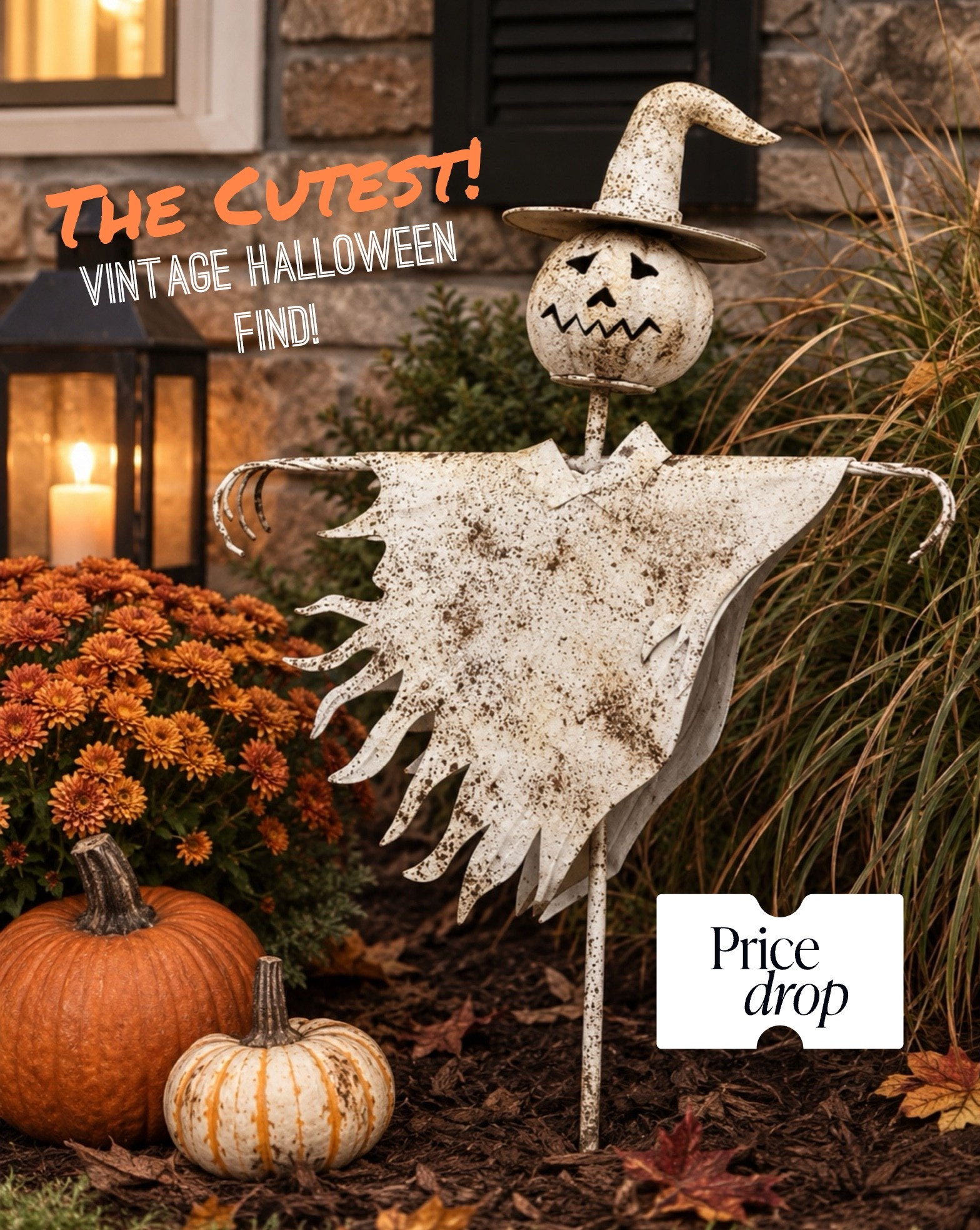 👻 The Cutest Vintage Halloween Yard Find

One of those Halloween pieces that instantly makes the whole front yard feel festive! 👻🎃 This distressed metal scarecrow has the perfect vintage, slightly spooky look and is SO cute tucked into a garden bed with pumpkins and fall mums. I love that it makes a statement without feeling over-the-top. Such a good Wayfair Halloween find for cozy fall curb appeal! 🍂

#LTKHome #HalloweenDecor #WayfairFinds #FallDecor #OutdoorHalloweenDecor #HalloweenFinds #FallHome #FrontPorchDecor

#LTKSeasonal #LTKHome