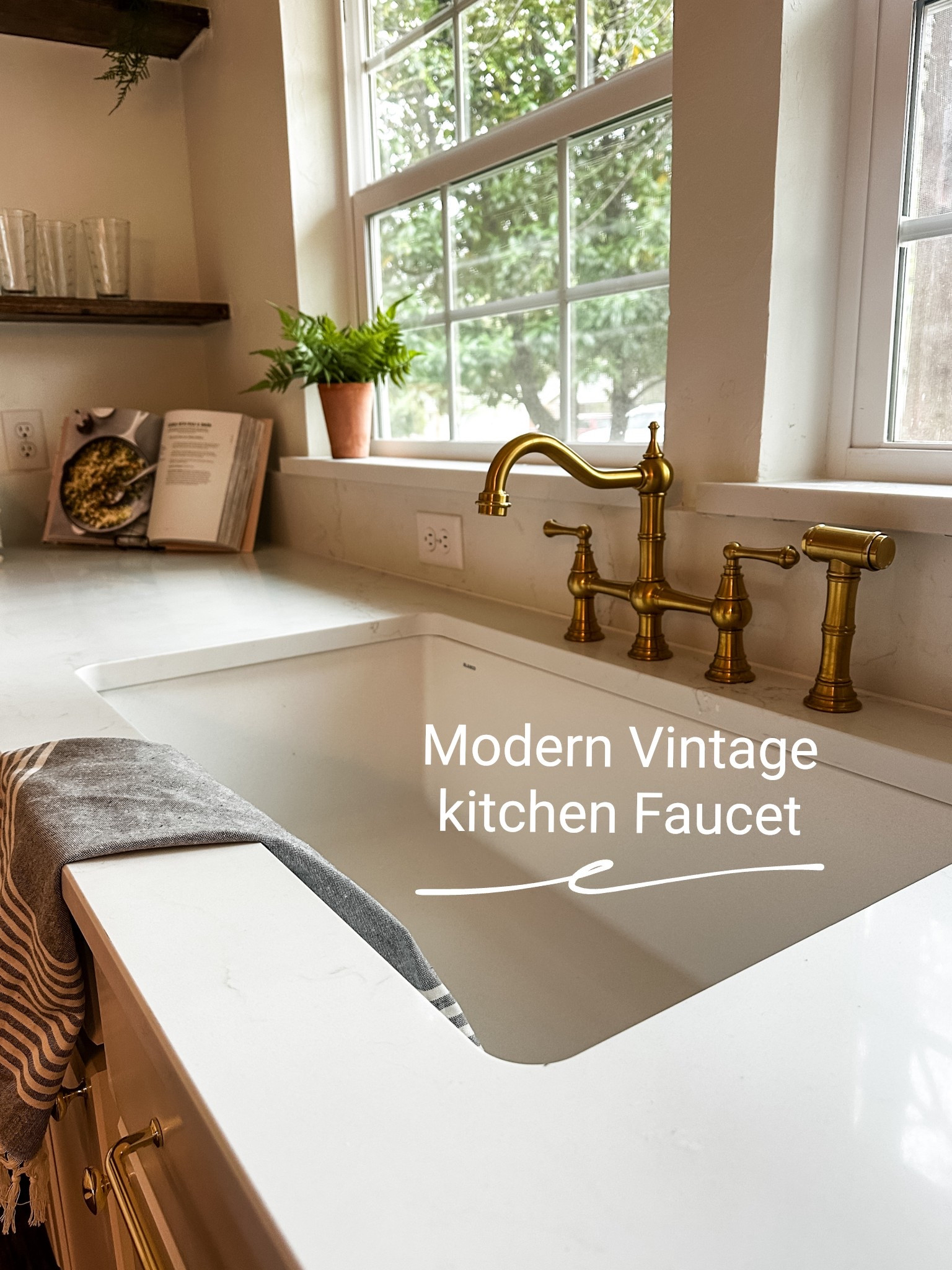 All the vintage vibes with none of the old school problems! Love this budget friendly kitchen find for my most recent renovation project! It turned out so good!! Plus the gold faucet finish is 🤌🏻

#LTKHome #LTKStyleTip #LTKFamily