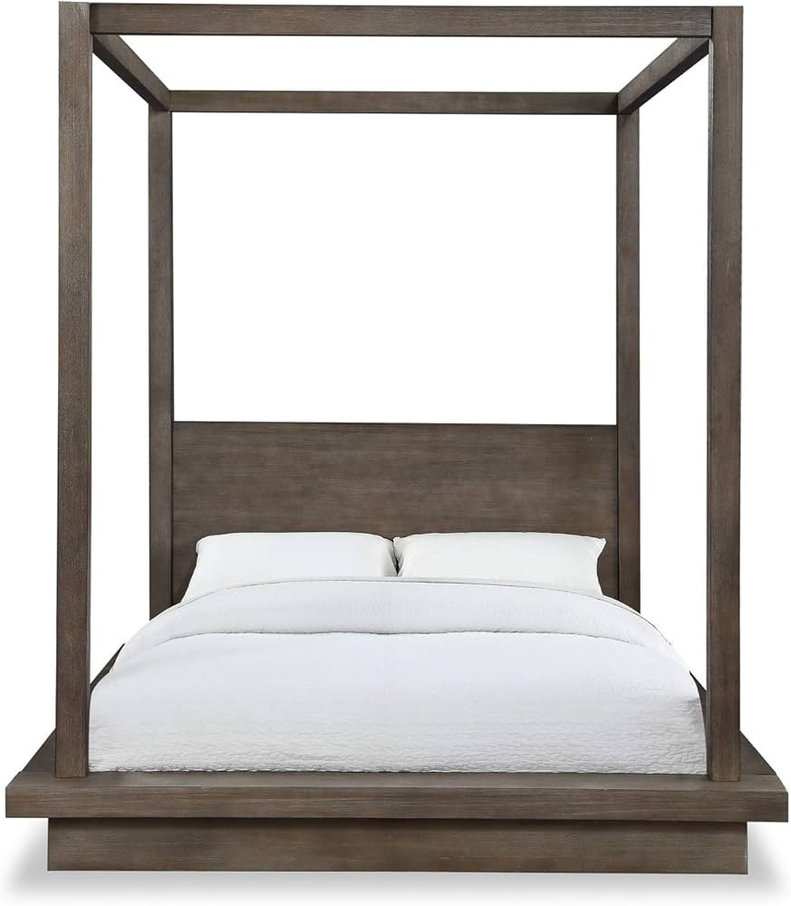 Modus Furniture Solid Wood Bed, Queen, Melbourne - Dark Pine | Amazon (US)