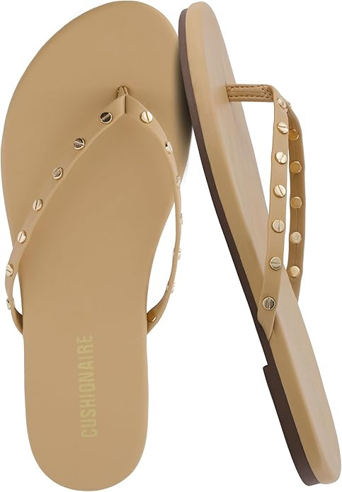 CUSHIONAIRE Women's Confetti Studded Flip Flop Sandals | Amazon (US)