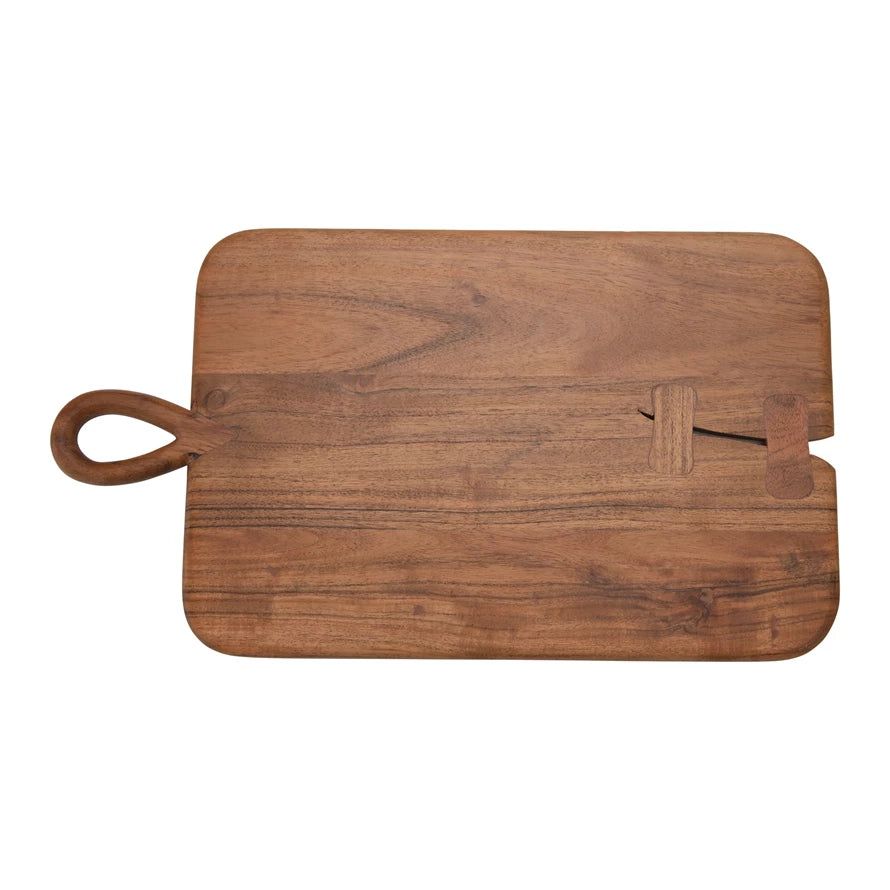 Acacia Wood Cutting Board with Handle | APIARY by The Busy Bee