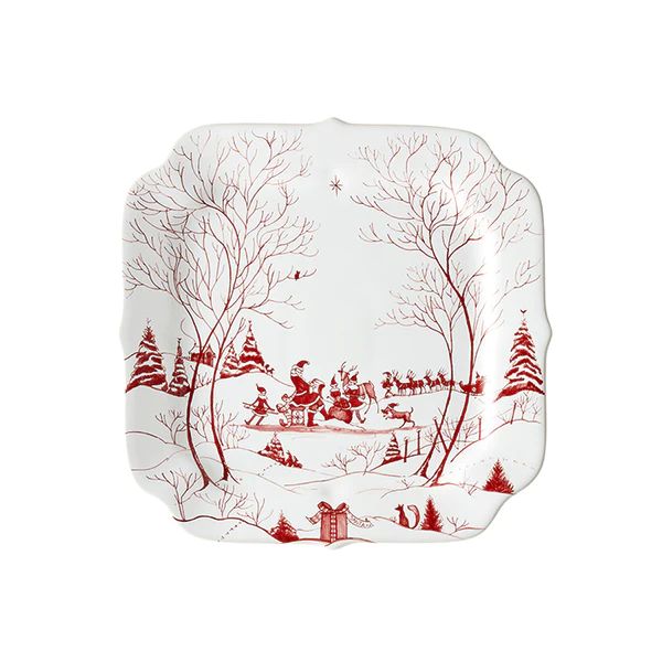 Country Estate Winter Frolic Ruby Santa’s Cookie Tray Naughty and Nice List | Caitlin Wilson Design