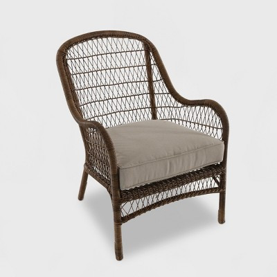 Open Weave Wicker Patio Accent Chair - Tan - Threshold™ | Target