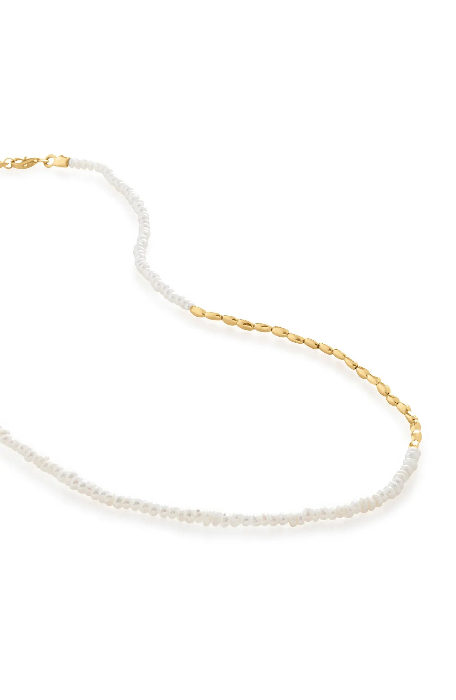 Mini Beaded Nugget Seed Pearl Necklace | Nordstrom