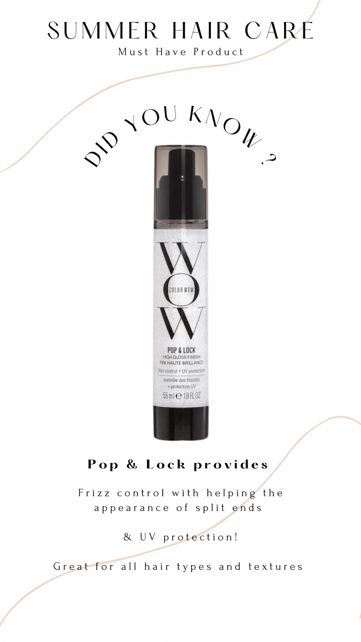 A favorite WOW product that’s a must have for the summer ! 

Great for all hair types and textures, provides a high shine, heat protectant, and UV protection! 

#LTKFindsUnder50 #LTKStyleTip #LTKBeauty