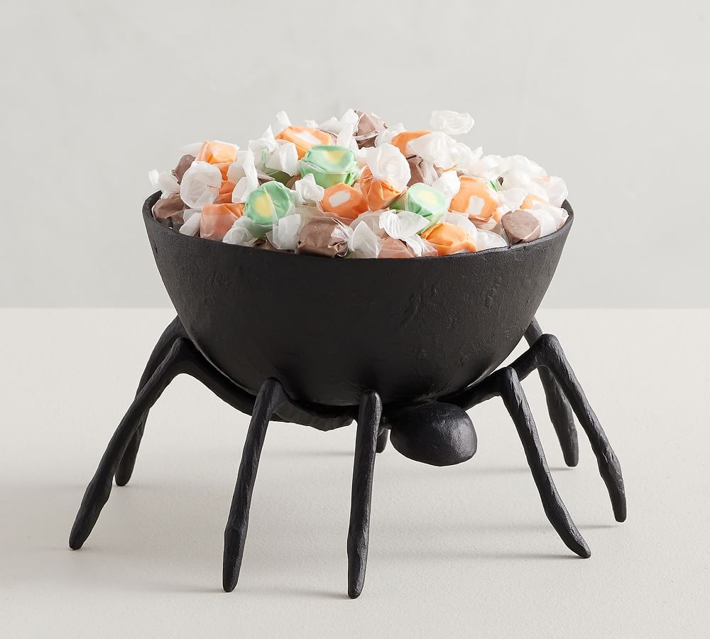 Trick or Treat Spider Handcrafted Metal Candy Bowl | Pottery Barn (US)