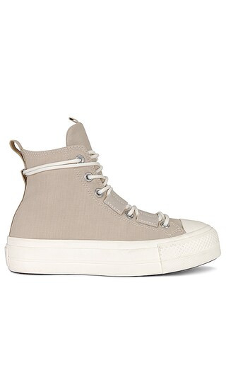 Chuck Taylor All Star Lift Platform Sneaker in Nutty Granola, Egret, & Fossilized | Revolve Clothing (Global)