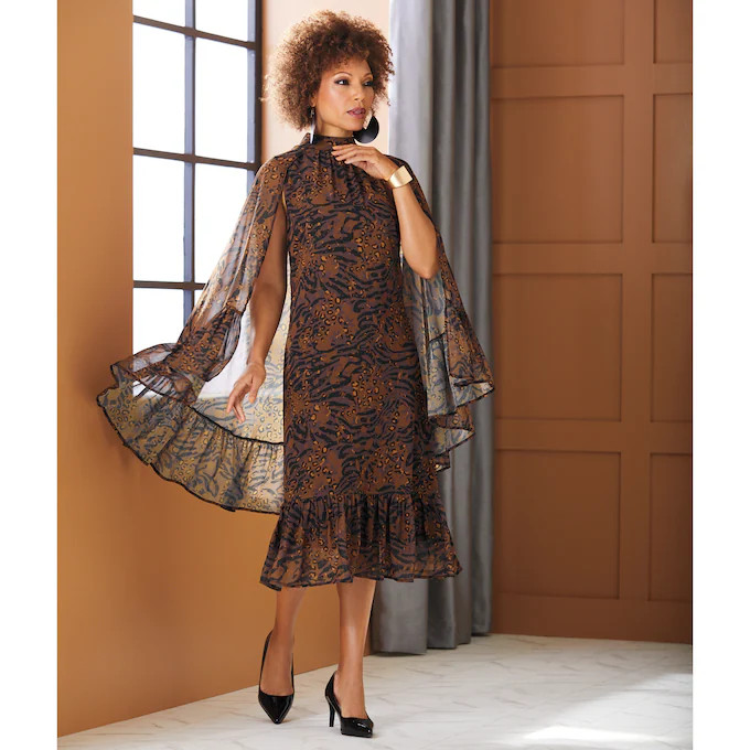 Jayme Cape Dress | Ashro