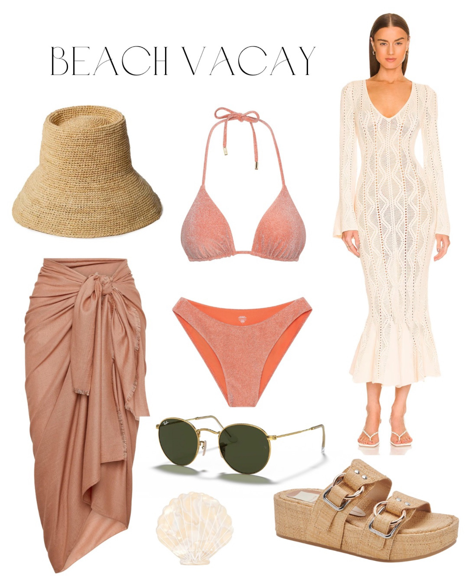 Beach vacation outfit // bikini // swimwear // swim // swimsuit // shimmer bikini // Monday Swimwear // crochet maxi dress // beach coverup // beach dress // pool coverup // pool day // vacation outfit // vacay outfit // resort wear // 

#LTKstyletip #LTKswim