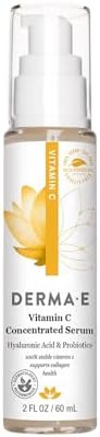 DERMA E Vitamin C Concentrated Serum, 2 Oz, with Hyaluronic Acid, Vitamin E & Aloe, All Natural, ... | Amazon (US)