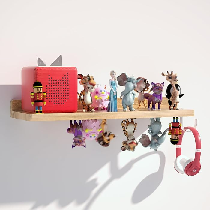 for Tonies Shelf Magnetic - Tonies Figure Organizer for Kids Room, Wooden Magnetic Display Shelf ... | Amazon (US)