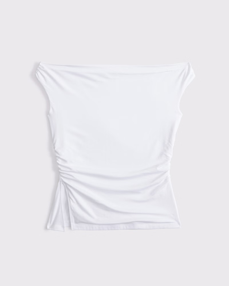 Women's Draped Off-The-Shoulder Top | Women's Tops | Abercrombie.com | Abercrombie & Fitch (US)