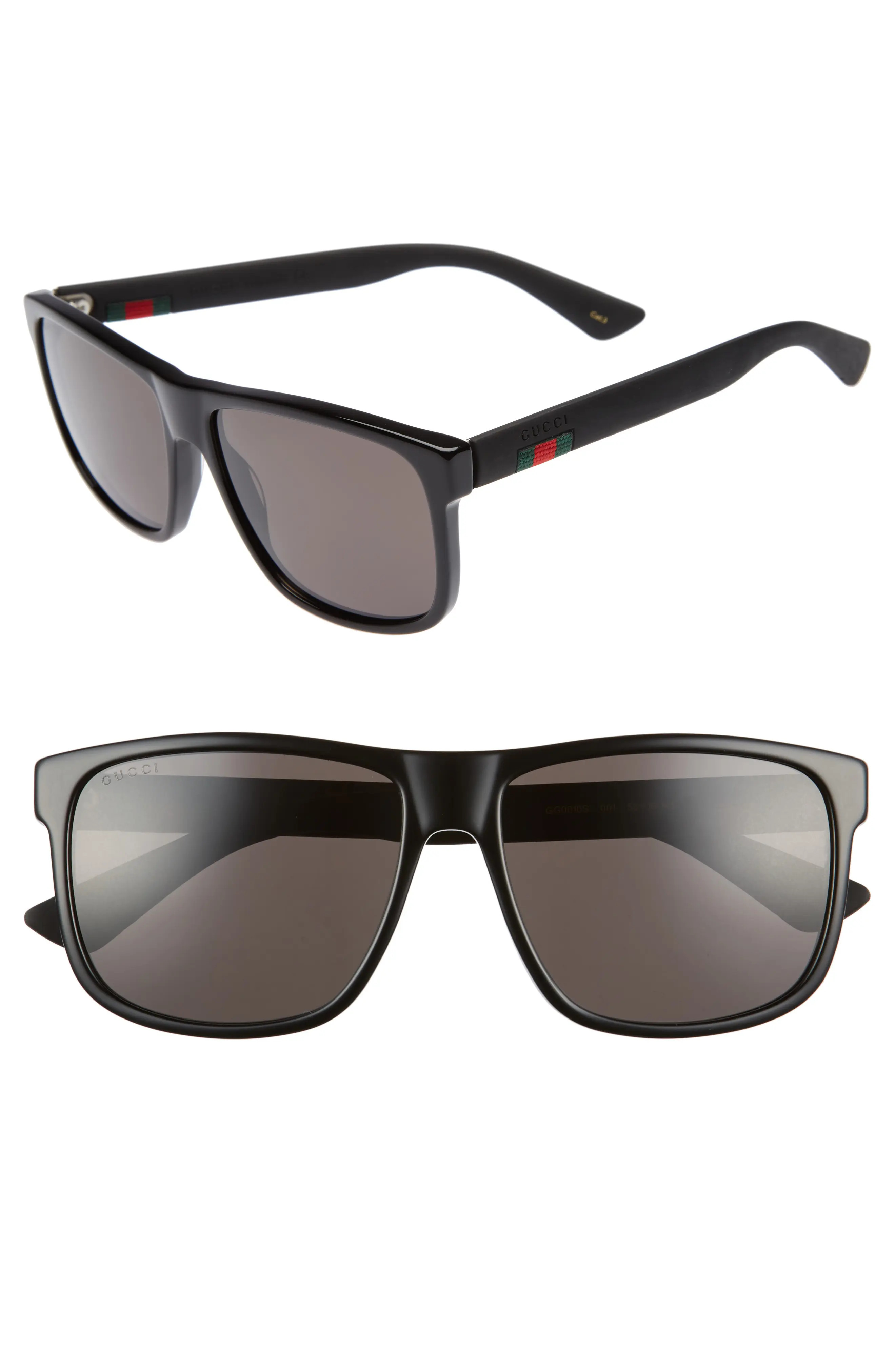 Men's Gucci 58mm Sunglasses - Black | Nordstrom