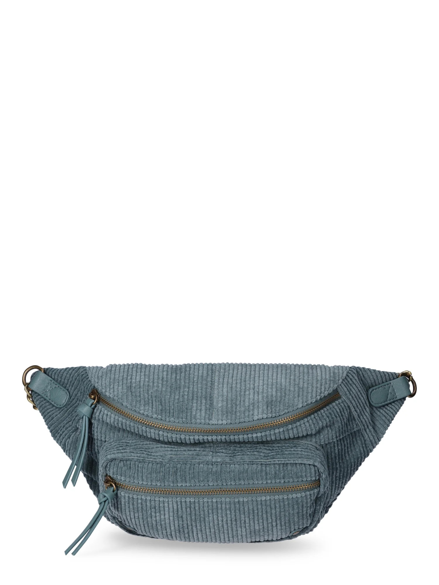 No Boundaries Women's Chain-Trimmed Crossbody Belt Bag | Walmart (US)