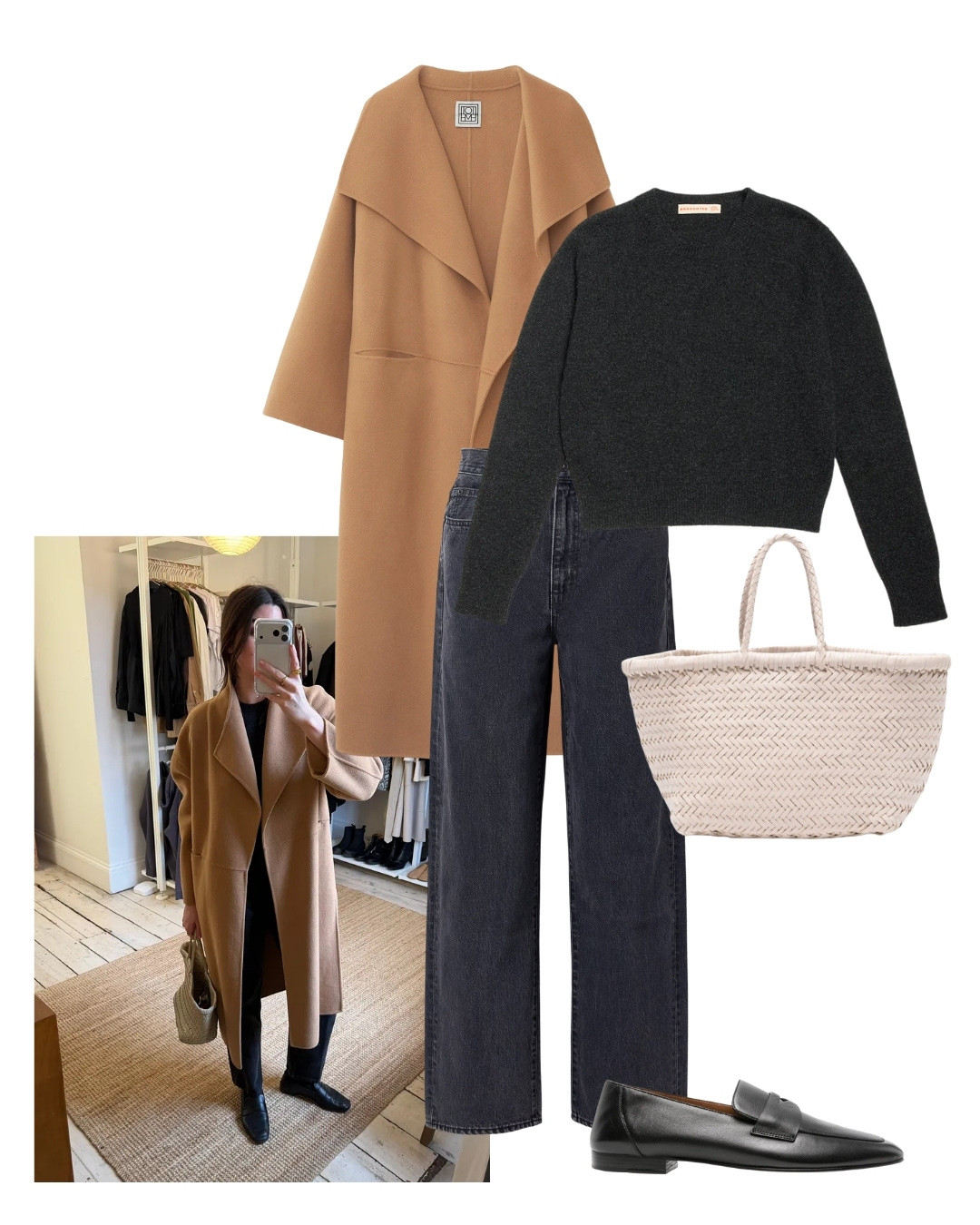 OOTD styling monochrome black/grey look with a tan coat. Loafers are from Le Monde Beryl, similar linked 

 

#LTKwinter #LTKspring #LTKstyletip
