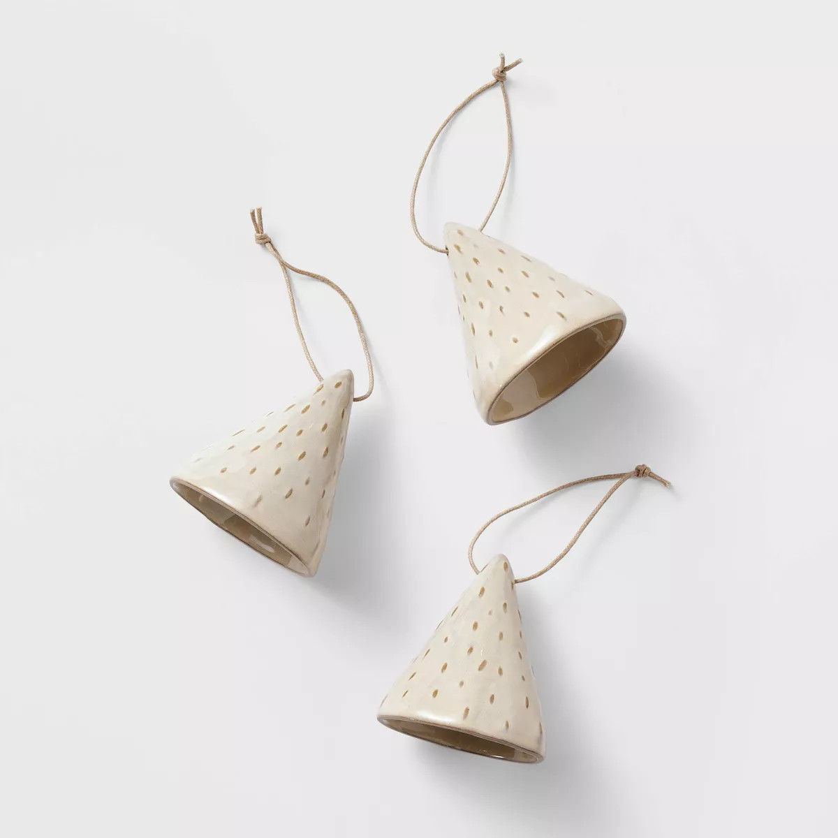 Set of 3 Ceramic Bell Ornaments - Threshold™ designed with Studio McGee | Target