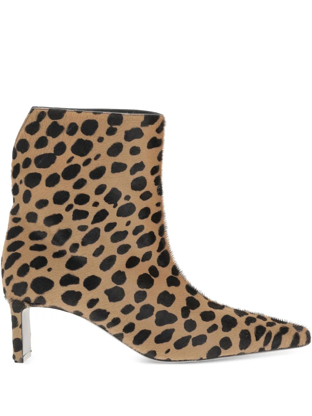 KHAITE 55mm leopard-print ankle boots - Brown | Farfetch Global