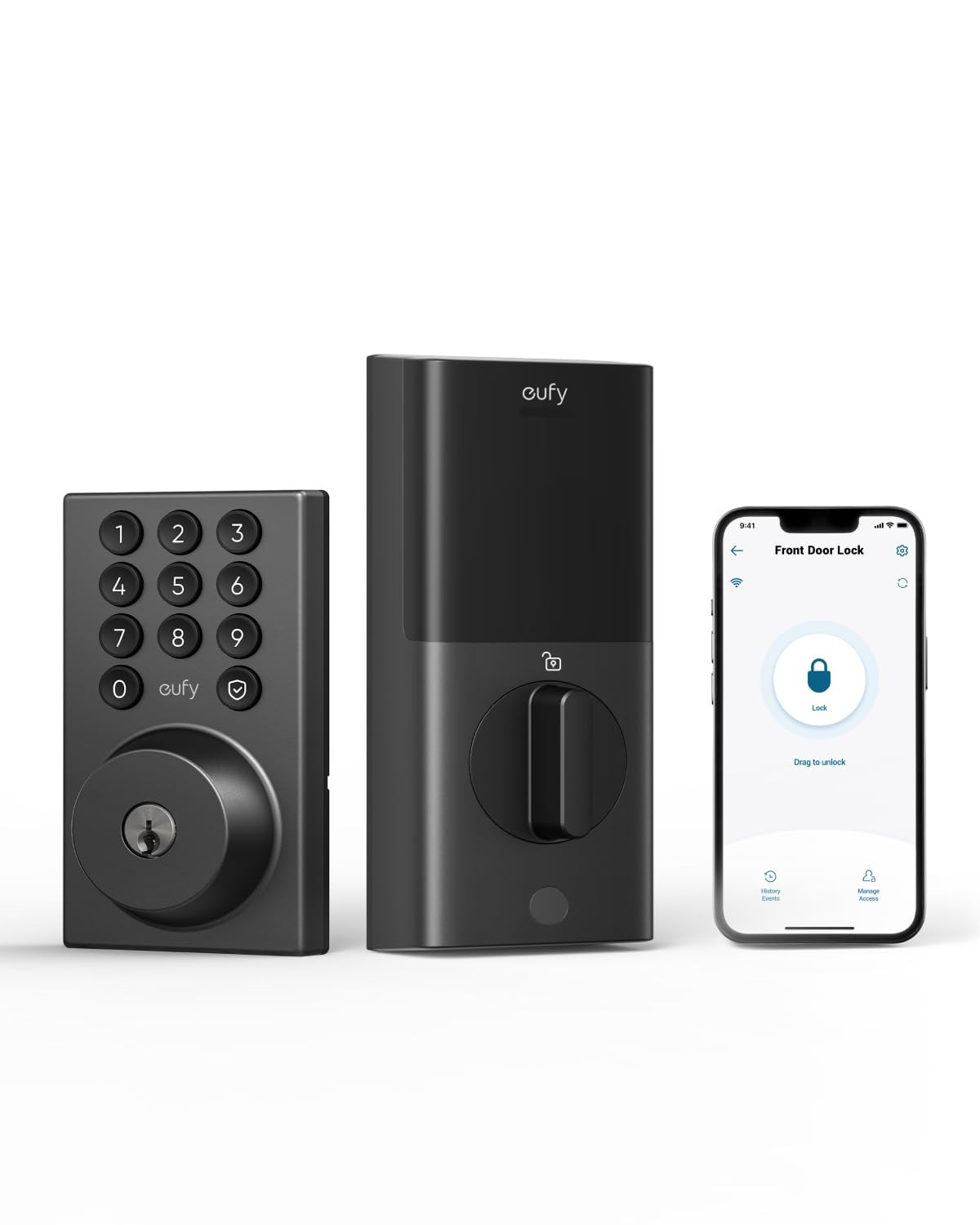 eufy Security Smart Lock C30, Keyless Entry Door Lock, Built-in WiFi Keypad Deadbolt for Front Do... | Amazon (US)