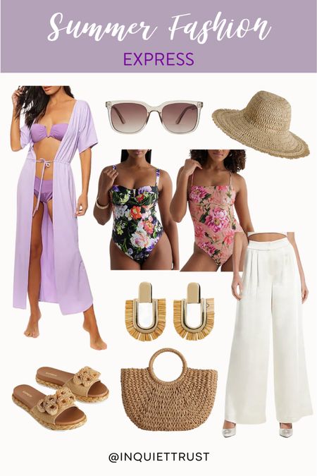 Summer fashion: chic white pants, cover up,  neutral sandals, one-piece swimsuit, and more!   

 #pooloutfit #outfitinspo #vacationstyle #beachlook

#LTKFind #LTKstyletip #LTKunder100