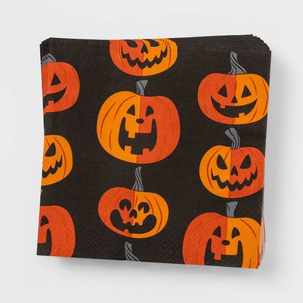 30ct Pumpkin Disposable Halloween Lunch Napkins - Hyde &#38; EEK! Boutique&#8482; | Target