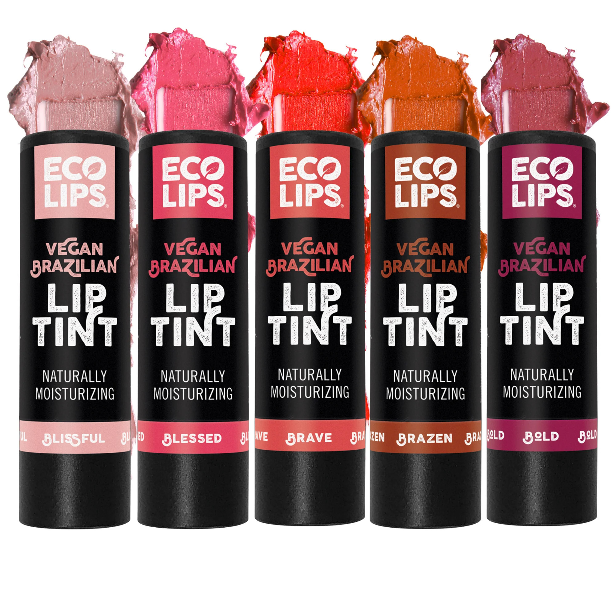 Vegan Brazilian Lip Tints, 5 Pack Variety | Eco Lips