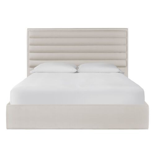 Tranquility Upholstered Bed, Cottony Ivory | One Kings Lane