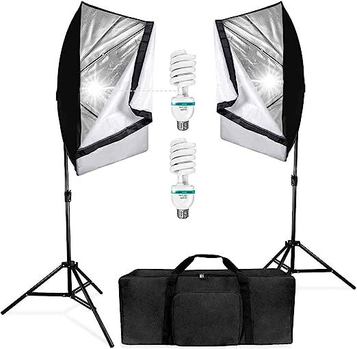 LimoStudio [2 Pack] 700W Photo Video Studio Soft Box Lighting Kit, 20 x 28 Inch Dimension Softbox... | Amazon (US)