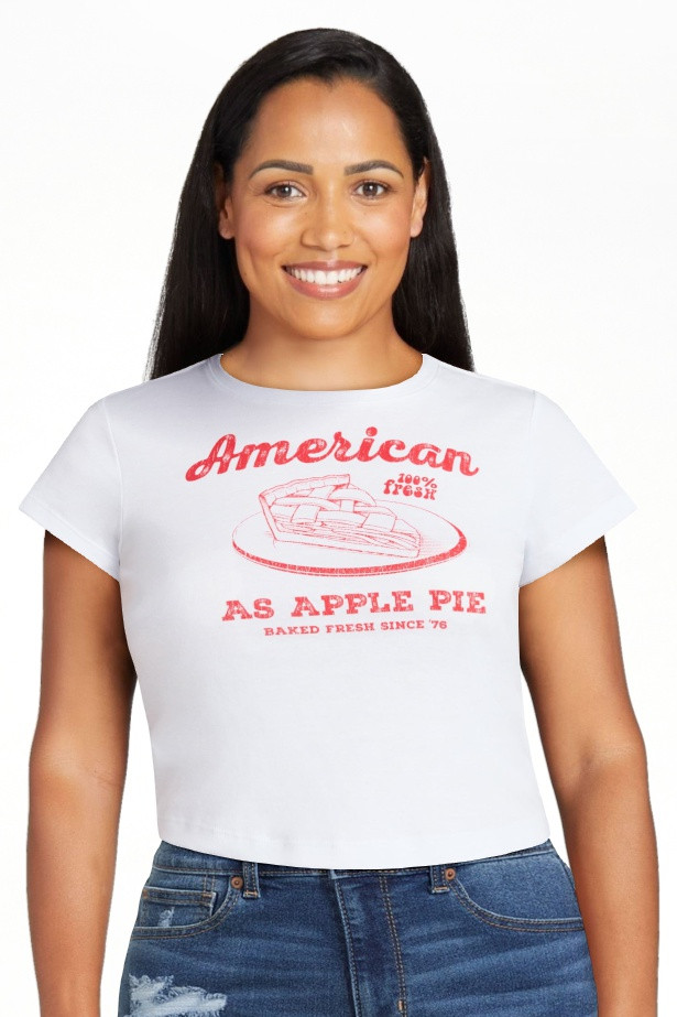 No Boundaries Americana Graphic Baby Tee, Women's XXS-XXL | Walmart (US)