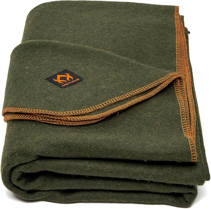 Arcturus Military Wool Blanket - Warm, Thick, Washable - Great for Outdoors, Camping, Stadium Bla... | Amazon (US)