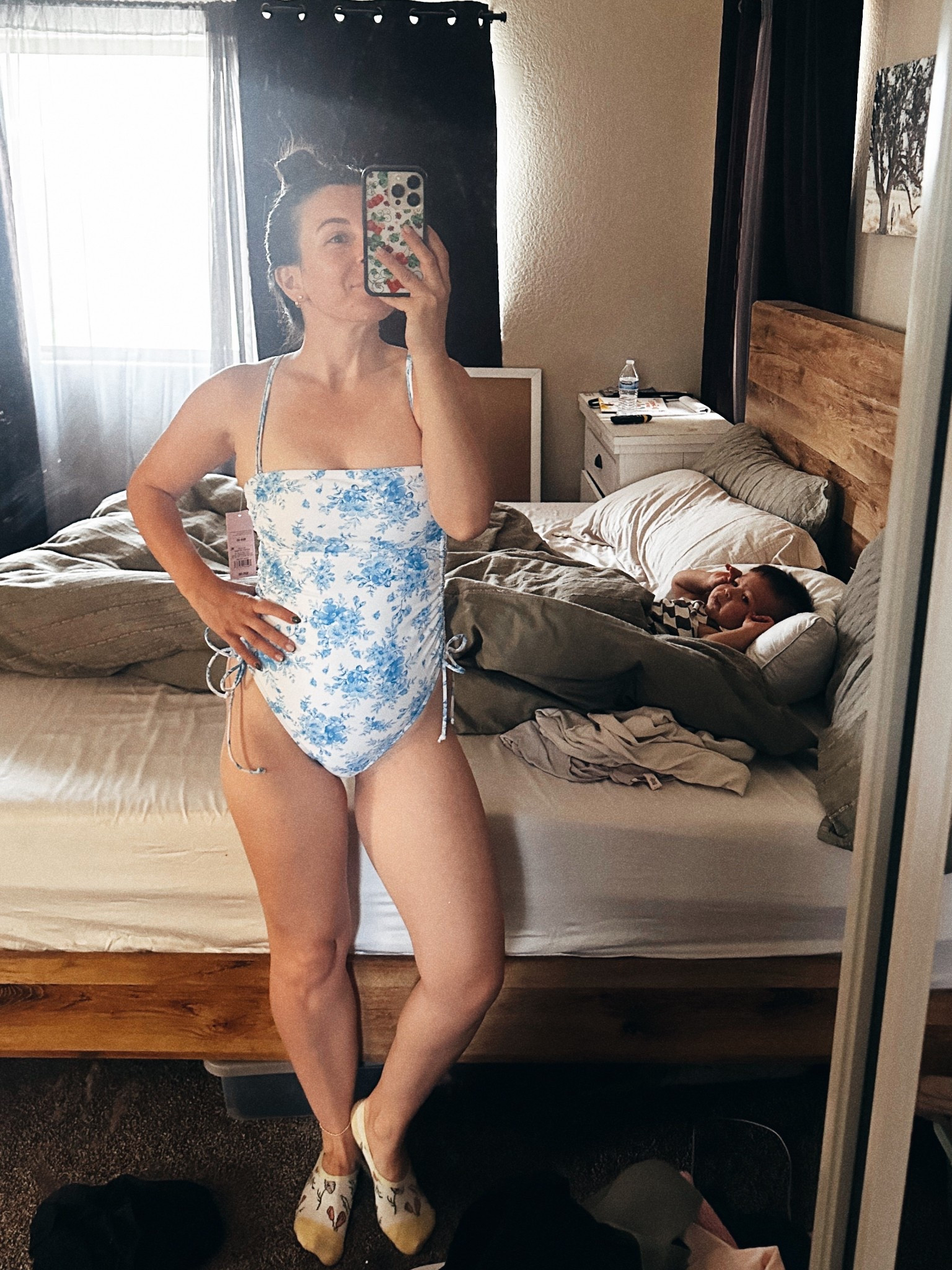 I couldn’t wait to share this!!!! The most flattering one piece I’ve worn in so long. For under $30!!!! Wearing a small. 🦋💙🌀🫐 #targetstyle #momlife #onepiece #swim #swimwear 

#LTKSwim #LTKPetite #LTKFindsUnder50
