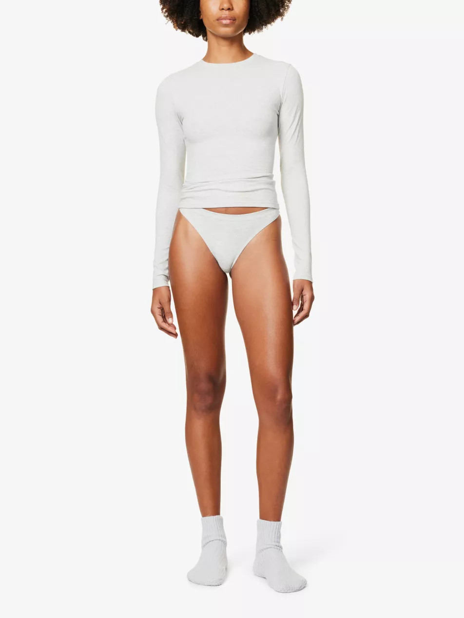 Scoop-neck slim-fit stretch-cotton top | Selfridges