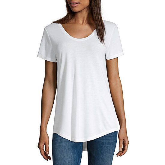 a.n.a Womens Scoop Neck Short Sleeve T-Shirt | JCPenney