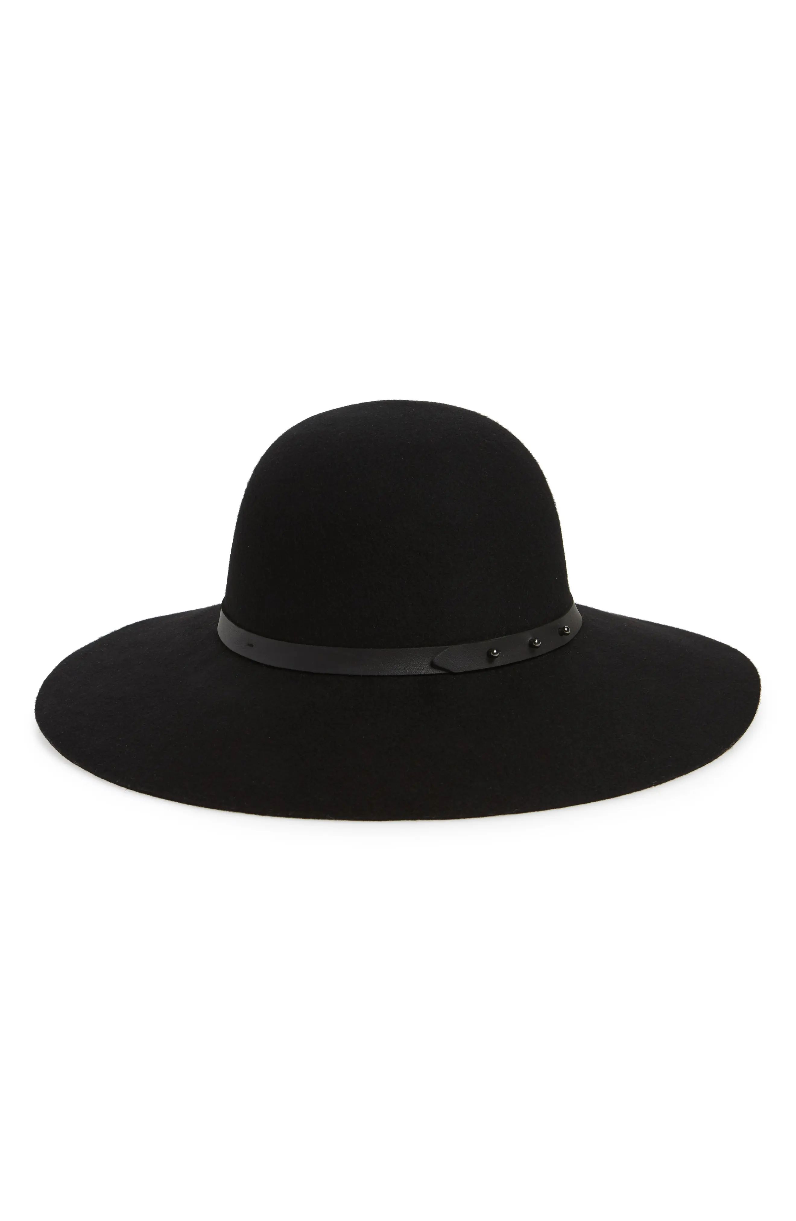 Women's Halogen Refined Wide Brim Wool Floppy Hat - | Nordstrom