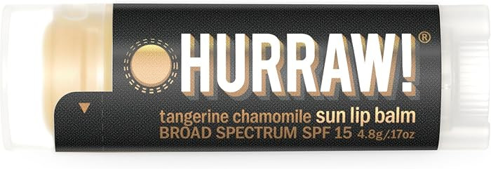 Hurraw! Sun Lip Balm (Zinc Oxide Protection, Broad Spectrum SPF 15, Tangerine, Chamomile): Vegan,... | Amazon (US)