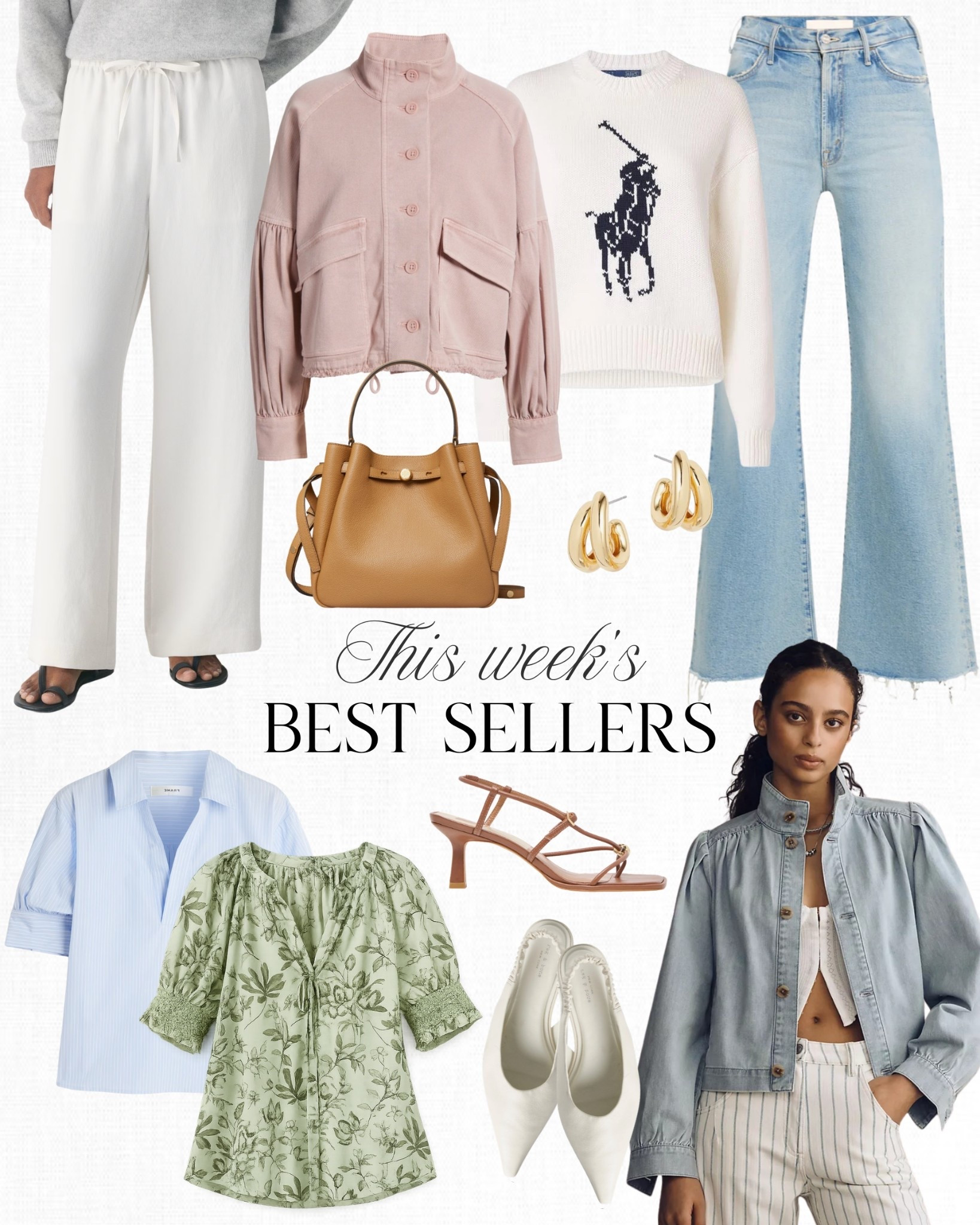 I've been loving the Treasure & Bond denim jacket (so much prettier in person), but they just came out with this pink utility style that's currently in my cart. This Sanctuary jacket is another recent favorite and so flattering in real life. The Mother Hustler Roller jeans are one of my favorite styles I own from the brand and they just came back in stock! Plus they have petite sizing. More color options below!

#LTKootd #LTKdayinmylife #LTKSaleAlert