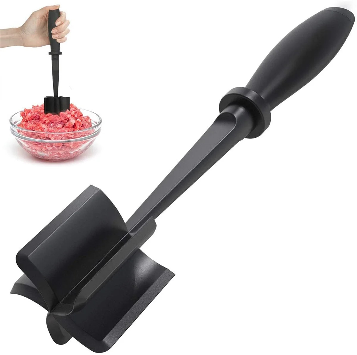 Meat Chopper-Premium Heat Resistant Nylon Meat Choppers Ground Meat Ground Masher & Smasher Cooki... | Walmart (US)