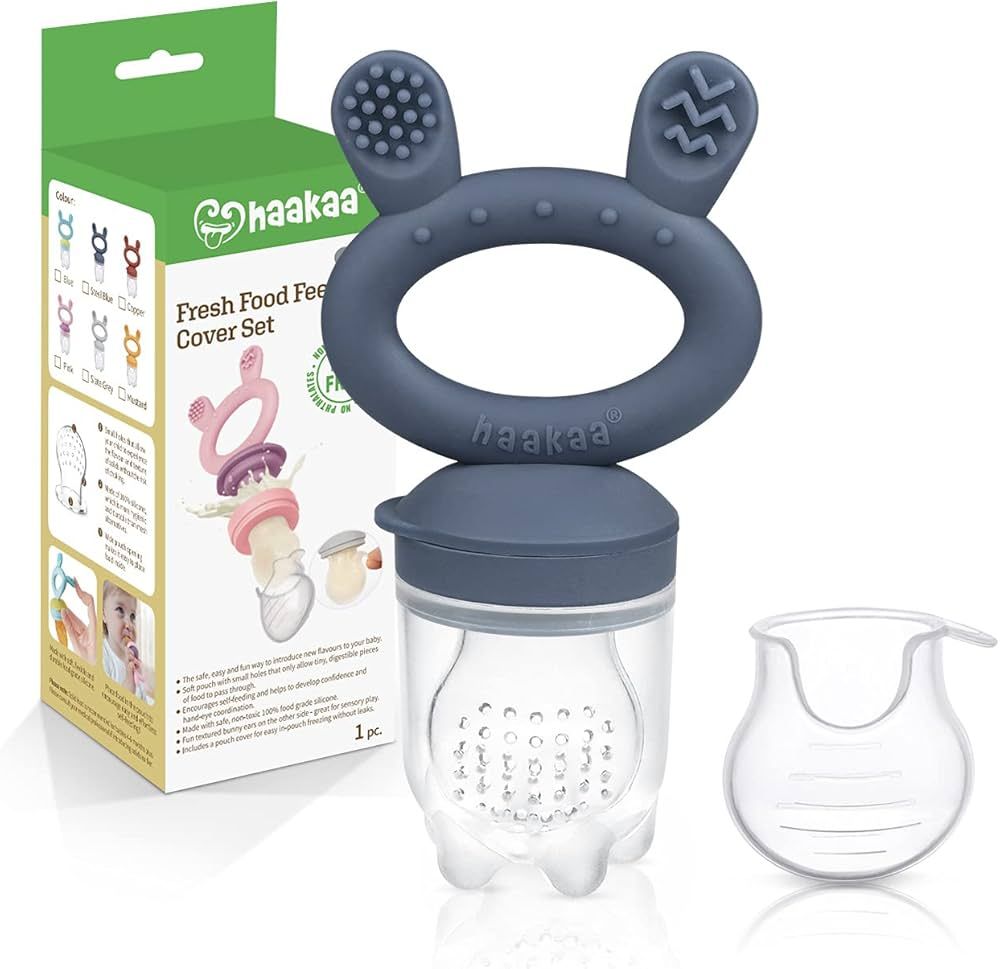 Haakaa Baby Fruit Food Feeder Pacifier | Milk Frozen Set | Silicone Feeder and Teether for Infant... | Amazon (US)