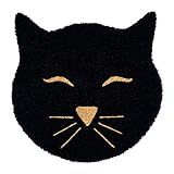 Rugsmith Black Machine Tufted Cat Head Coir Doormat, 20" x 20" | Amazon (US)