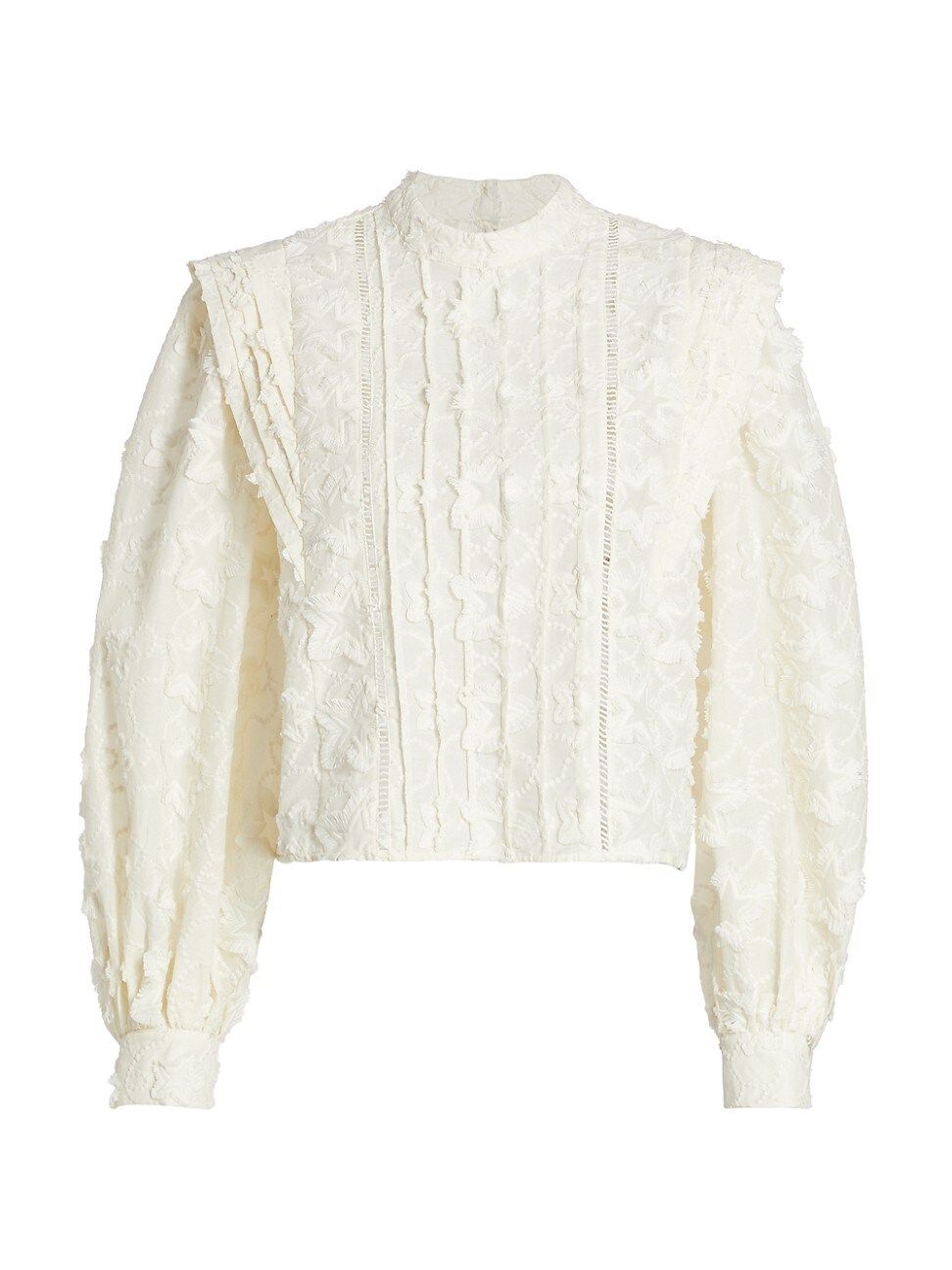 Women's Embroidered Star Blouse - Off White - Size Medium | Saks Fifth Avenue