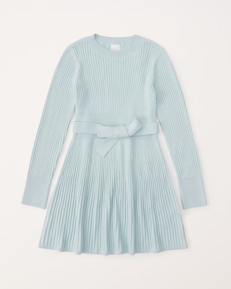 ribbed belted sweater dress | Abercrombie & Fitch (US)