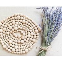 5.5ft wood bead garland/wooden bead garland/boho home decor/christmas tree garland/farmhouse garland/farmhouse decor/nursery garland decor | Etsy (US)