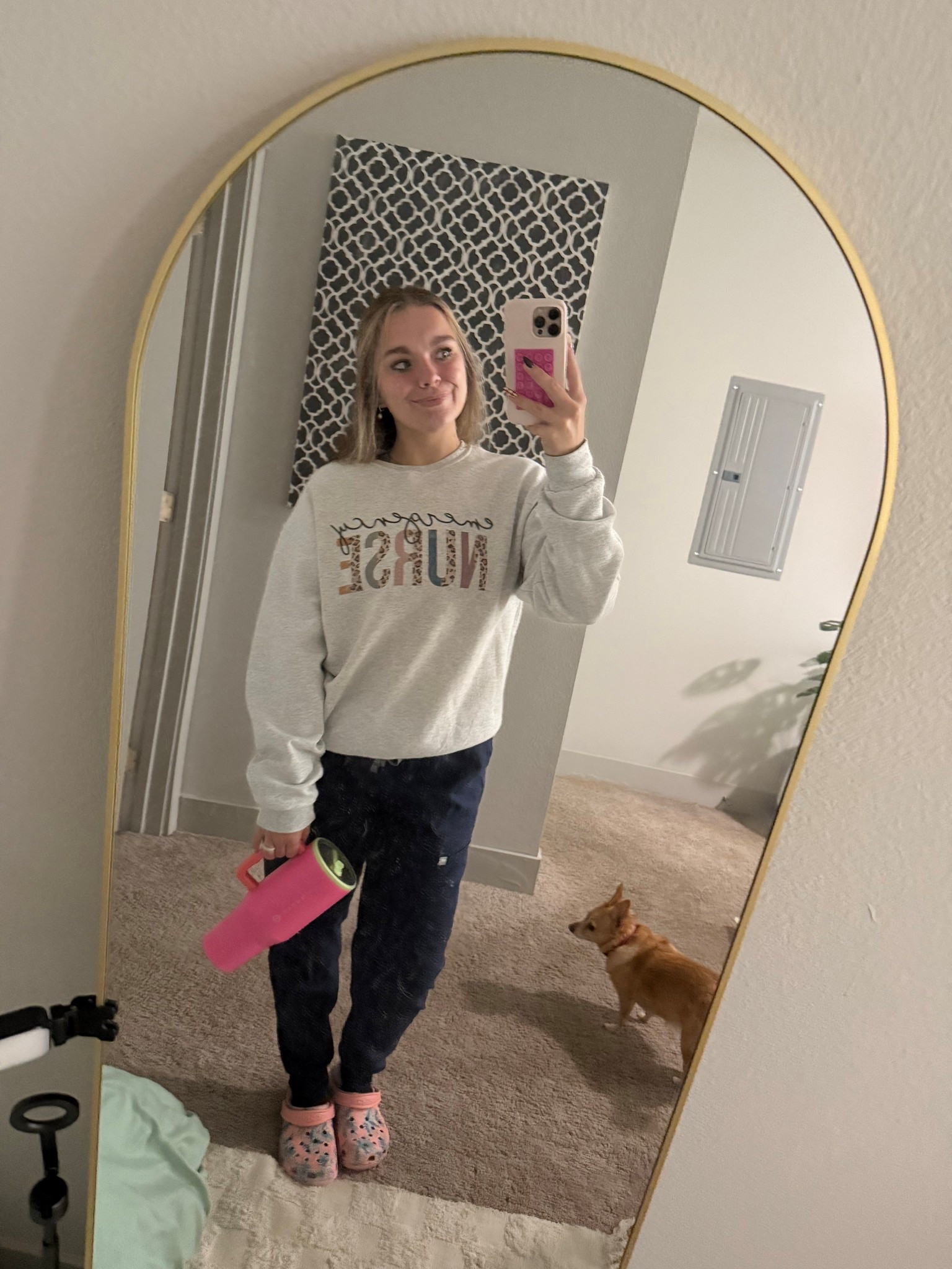 The cutest sweatshirt for work and one of my fav pairs of scrub pants from fabletics! My hydrojug is also such a staple for work and at home! 

#LTKFindsUnder50 #LTKgrwm #LTKootd