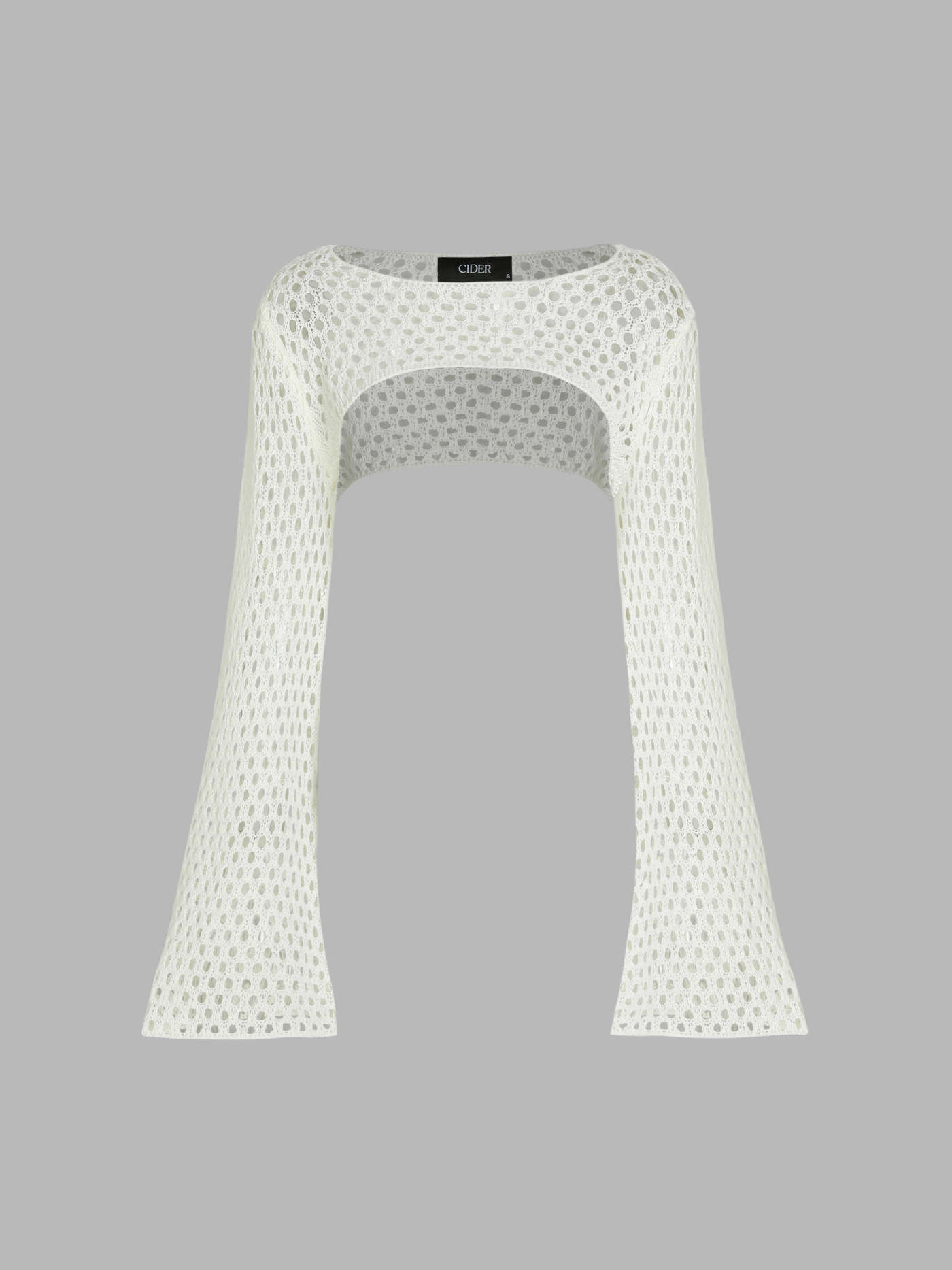 Midnight Veil Ultra-Cropped Long Sleeve Shrug | Cider