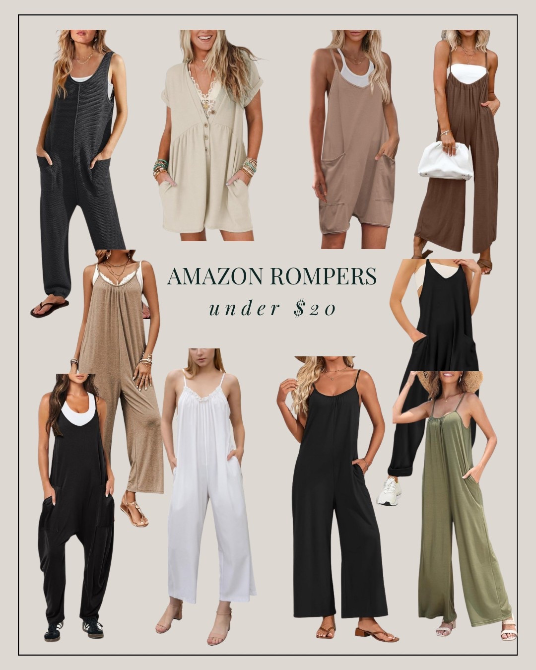 I have an LOVE most of these! Nothing better to travel in and spend the summer in than a comfy romper! 