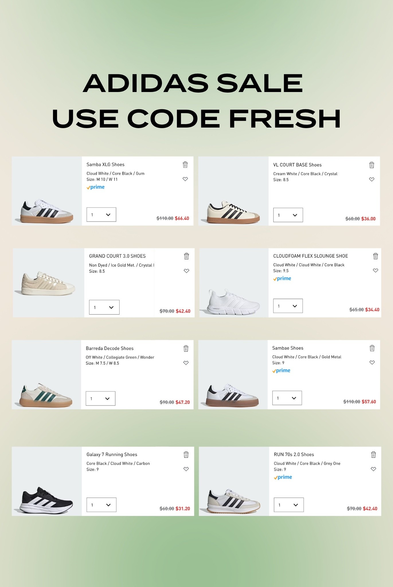 Major adidas sale!! Use code FRESH 

#LTKSaleAlert #LTKSeasonal #LTKmomlife